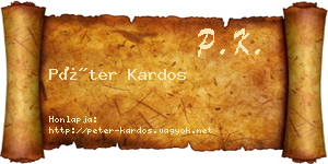 Péter Kardos névjegykártya